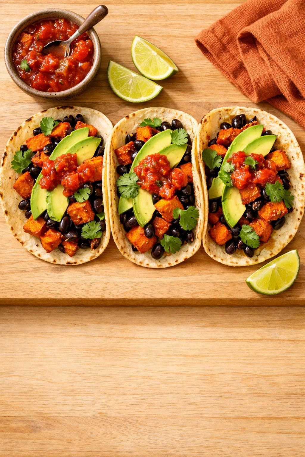 Black Bean and Sweet Potato Tacos — Easy Vegetarian Family Dinner in 25 Minutes