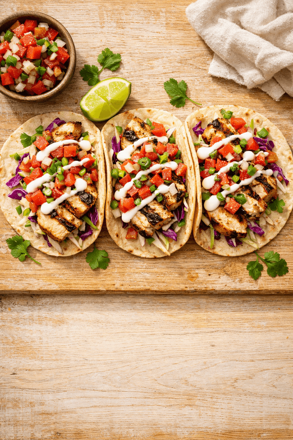 Easy Grilled Chicken Tacos — Summer Weeknight Dinner Ready in 25 Minutes