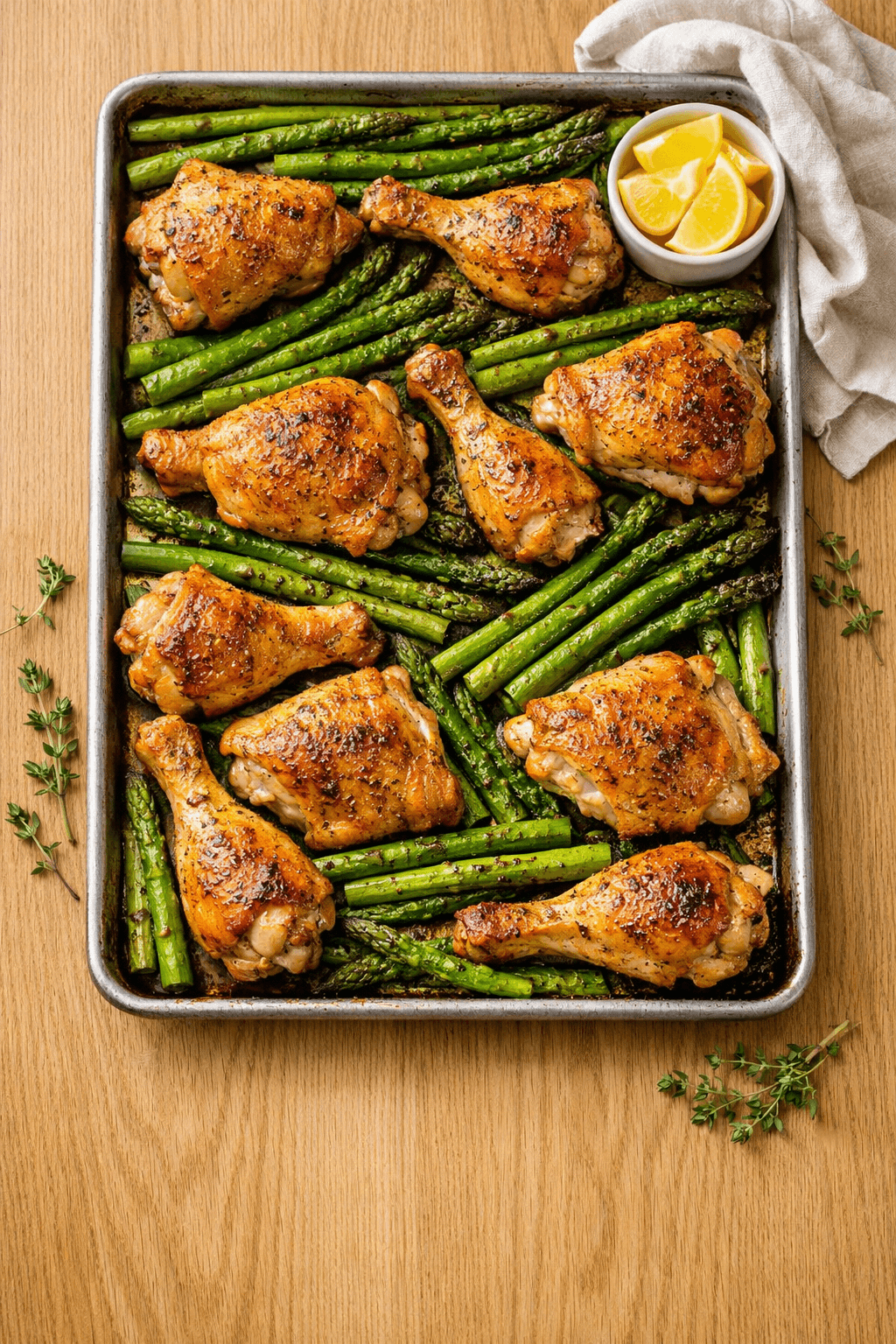 High Protein Sheet Pan Chicken and Asparagus — Ready in 25 Minutes