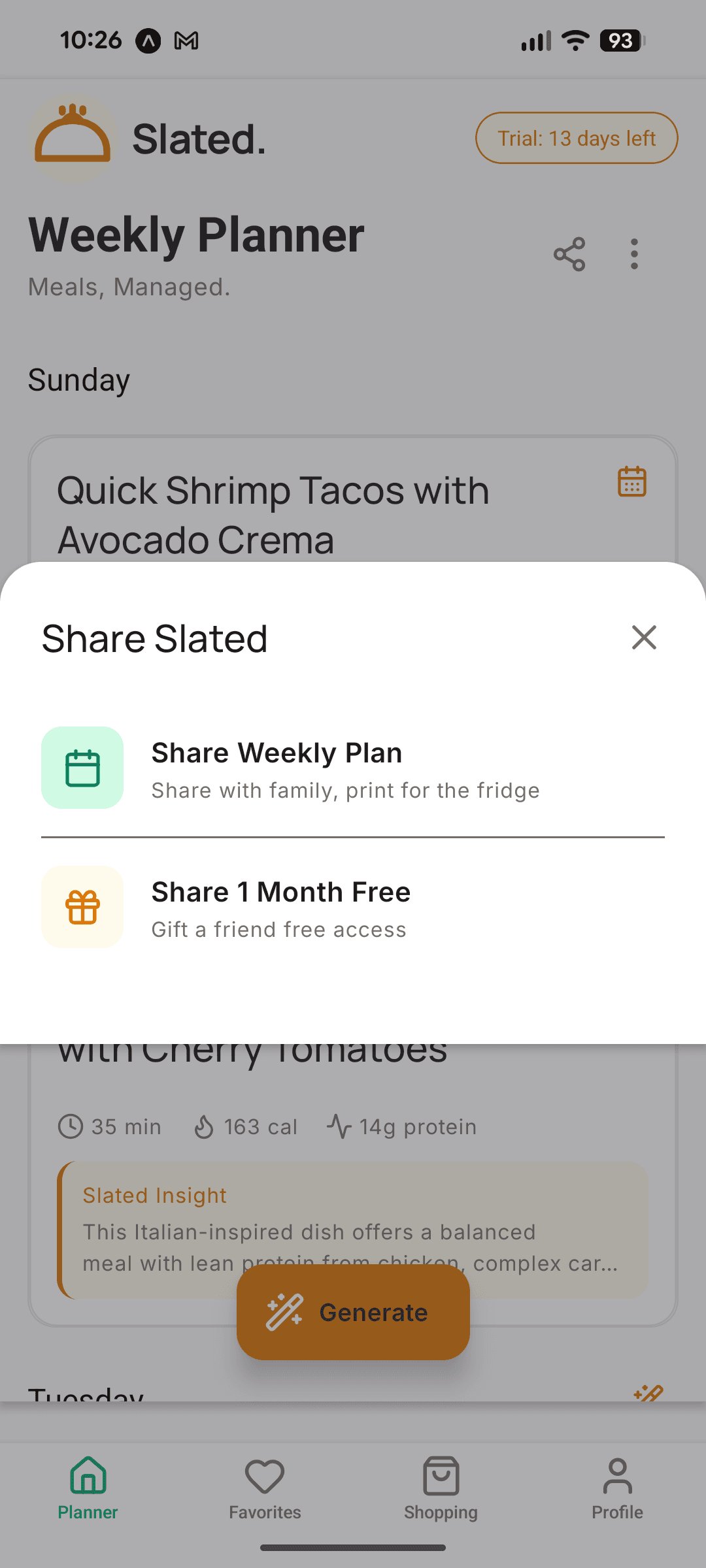 Family enjoying dinner together after using Slated to plan the meal